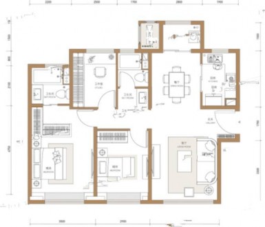 3室2厅1厨2卫117平-117㎡