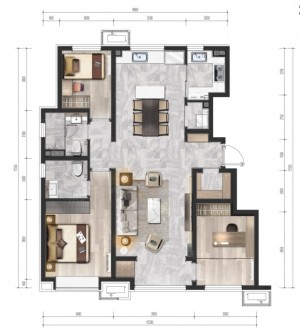 3室2厅2厨1卫118平-118㎡