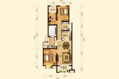 2室2厅1厨1卫85平-85㎡