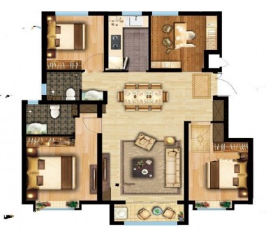 4室2厅1厨2卫113平-113㎡