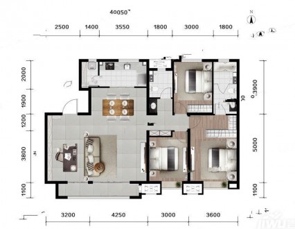 4室2厅1厨2卫143平-143㎡