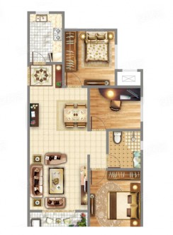 1室2厅1厨2卫50平-50㎡