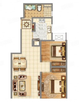 1室1厅1厨1卫47平-47㎡