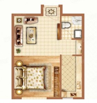 1室1厅1厨1卫45平-45㎡